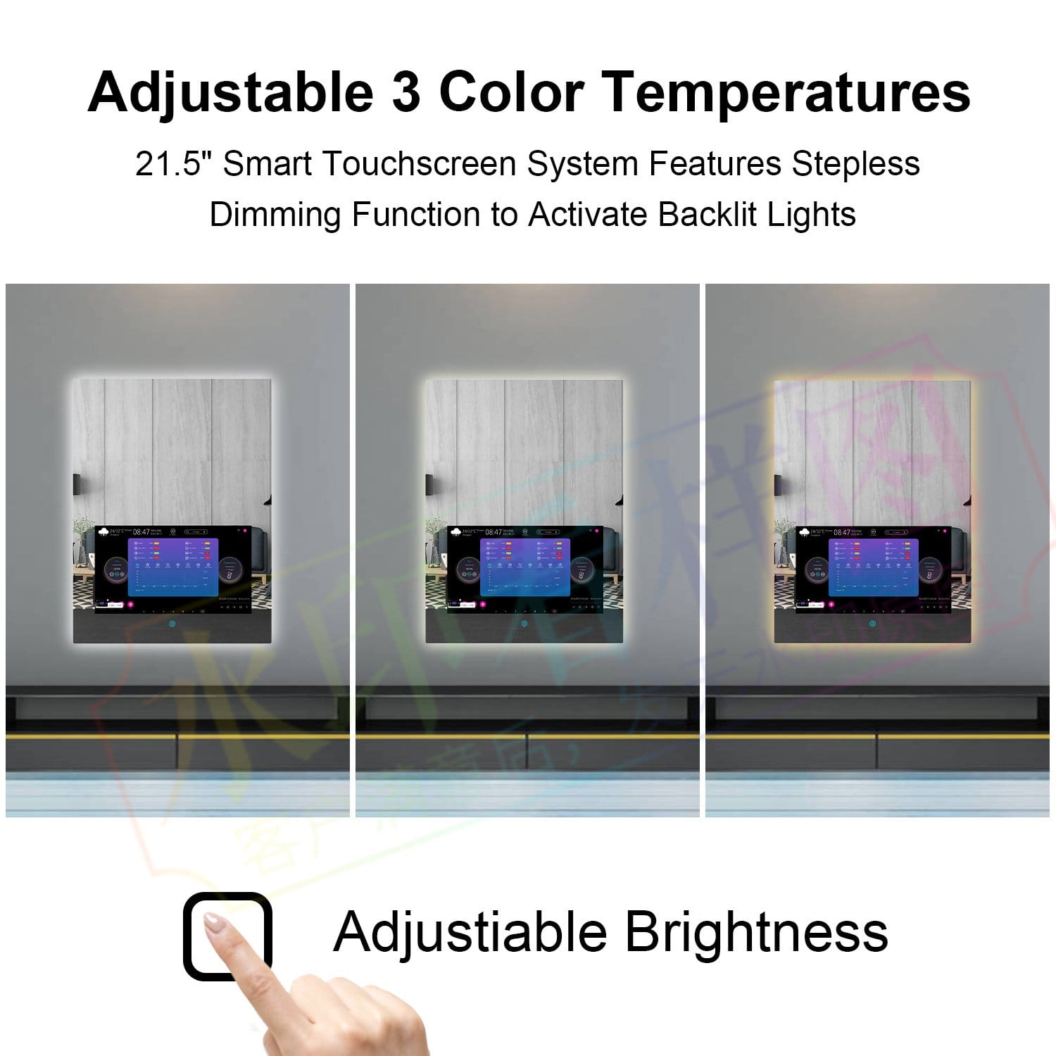 LED Mirror with Built-in Android TV for Modern Bathrooms