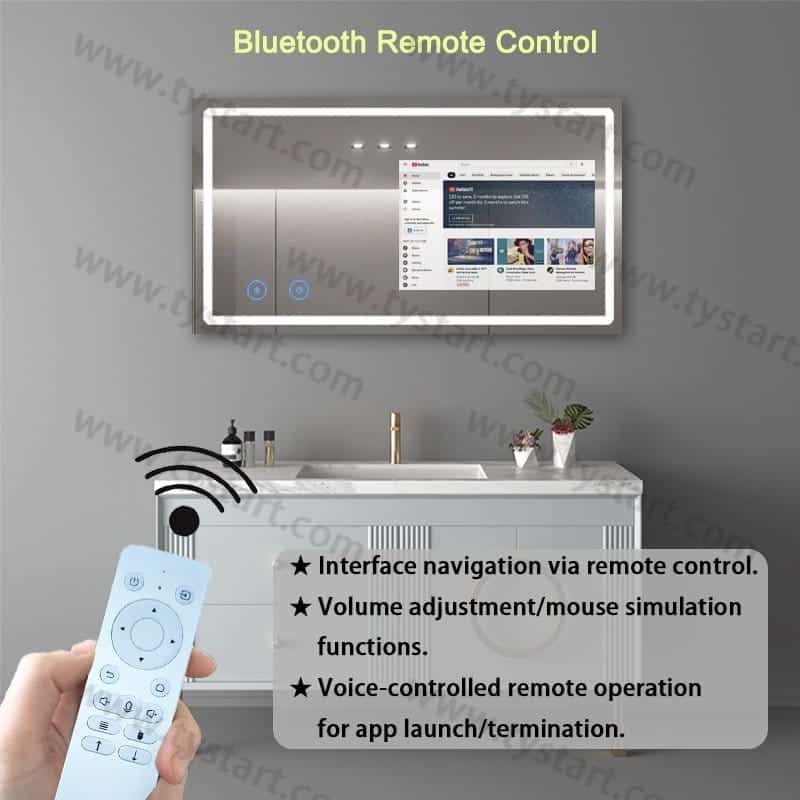 LED Vanity Mirror with Integrated Smart TV System