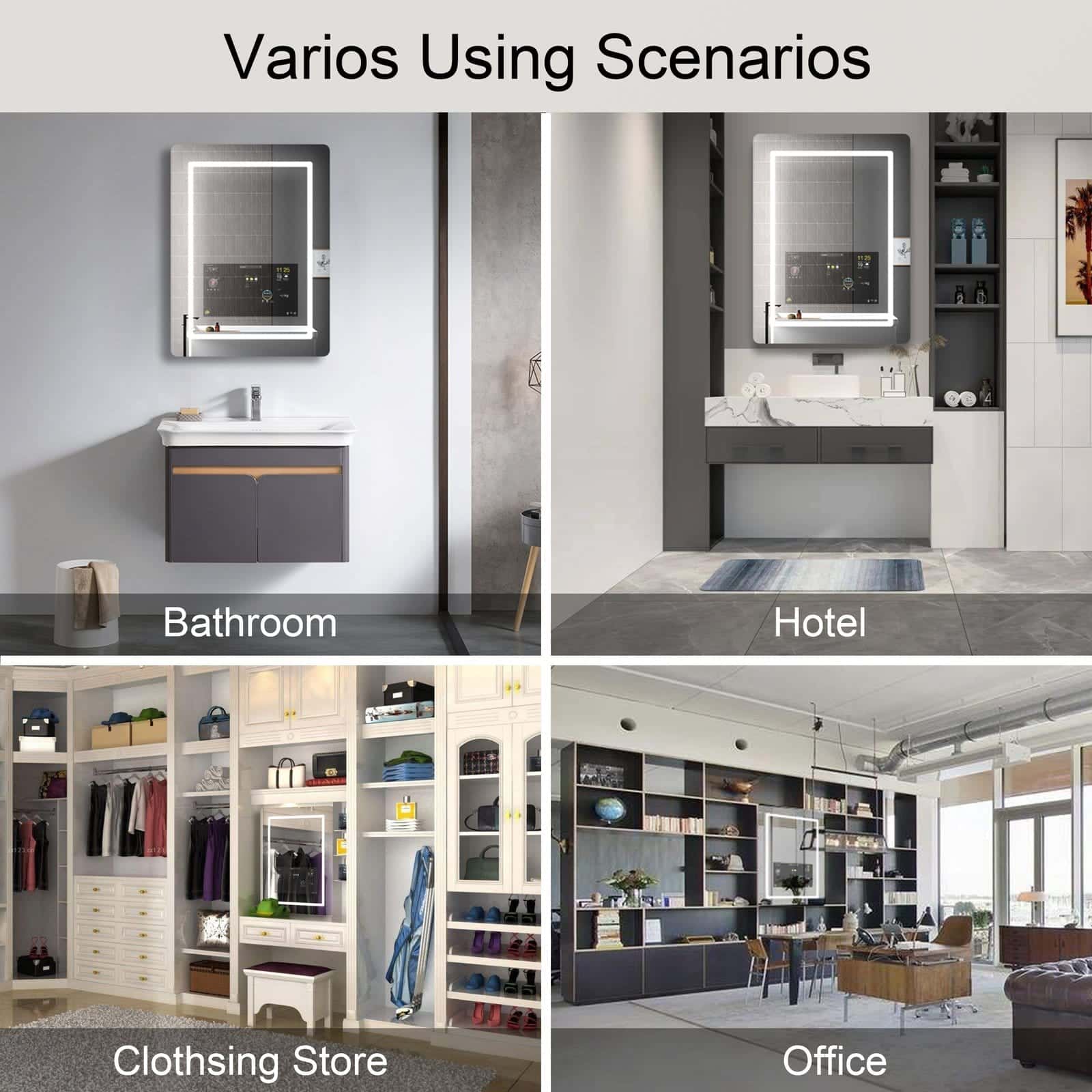 rectangles led mirror