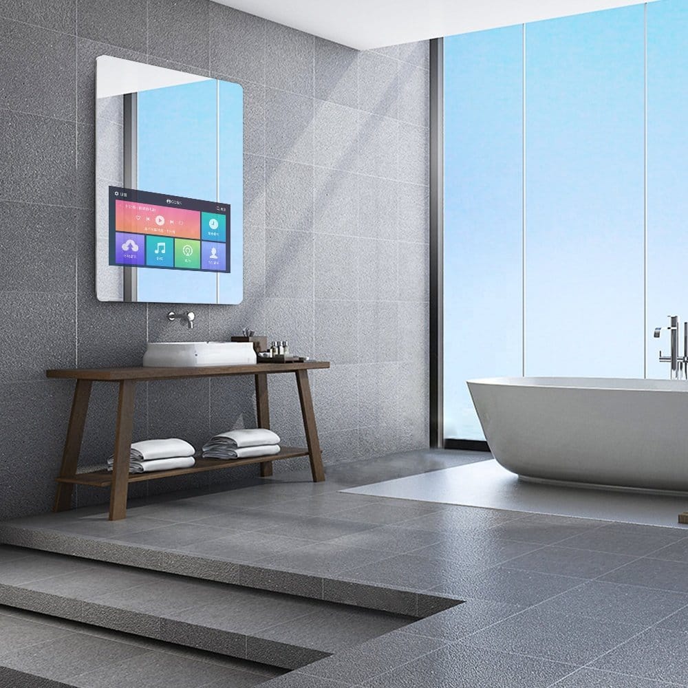 Smart Android TV LED Mirror with Remote Control – 14″  | LightMirror.in