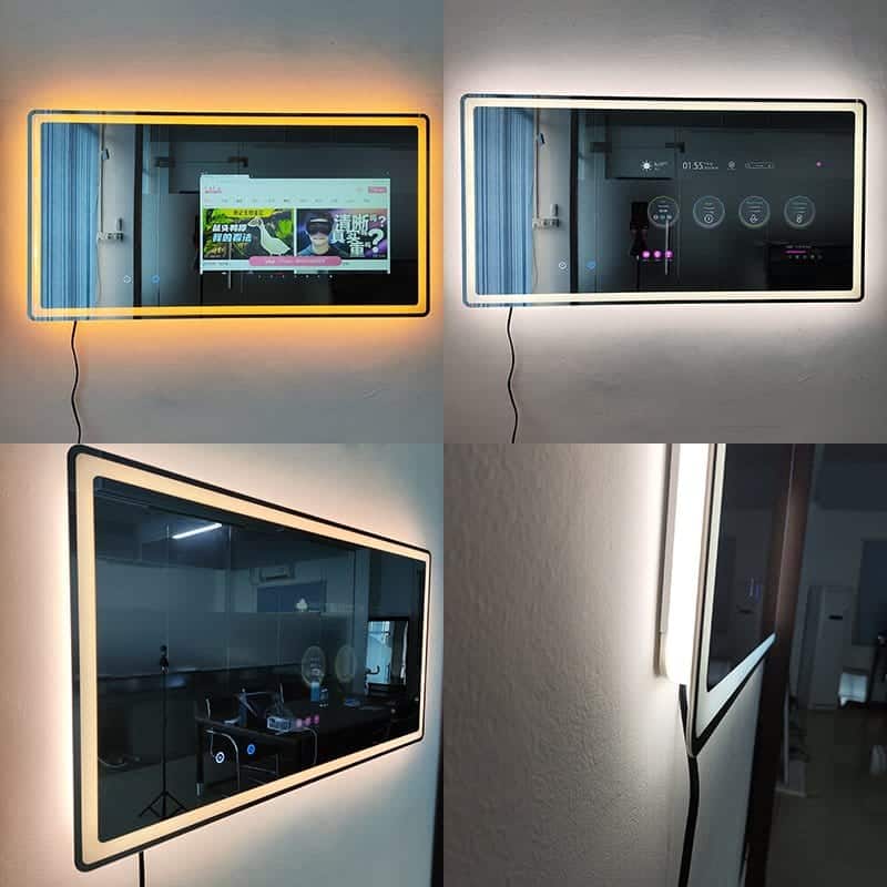 Advanced Smart Bathroom Mirror with WiFi Display & Controls