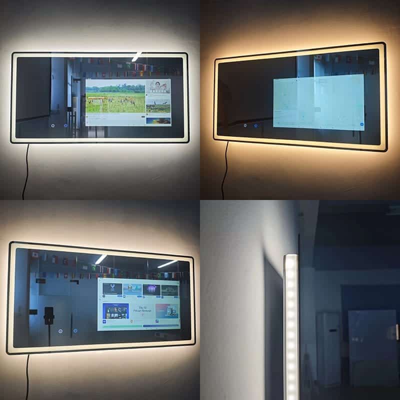 LED Vanity Mirror with Integrated Smart TV System