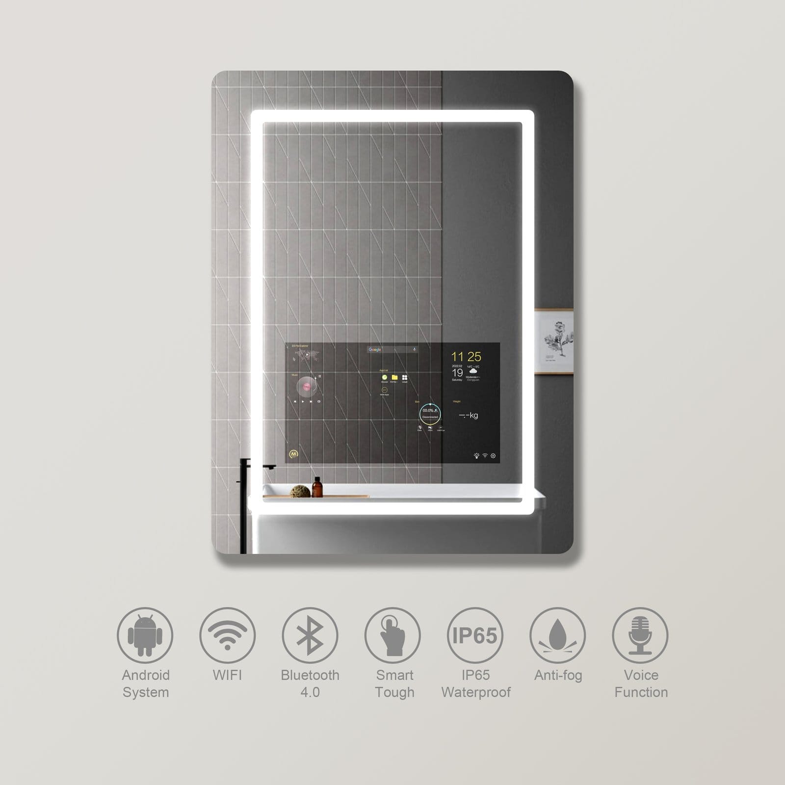 rectangles led mirror