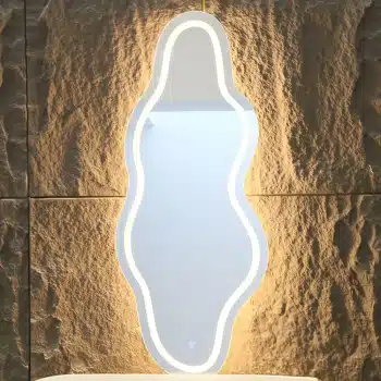 LED Sculpted Mirror Light - Modern, Stylish, and Illuminated Bathroom Mirror