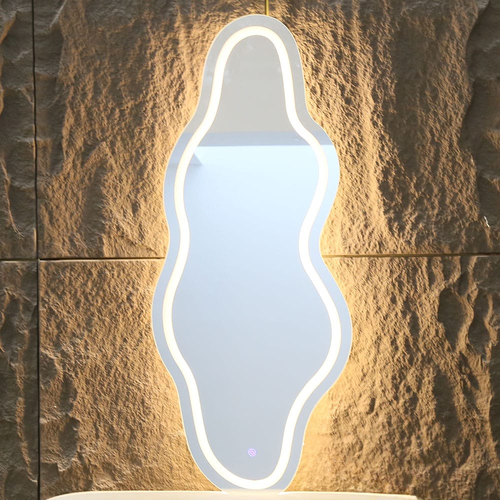 LED Sculpted Mirror Light – Modern, Stylish, and Illuminated Bathroom Mirror