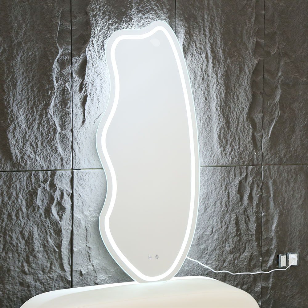 LED Abstract Shape Mirror Light – Modern Illuminated Bathroom Mirror