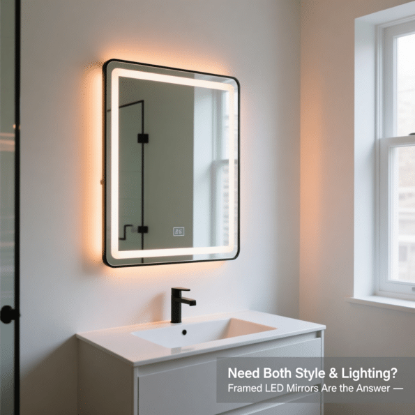 Stylish Framed LED Mirror for Modern Bathrooms