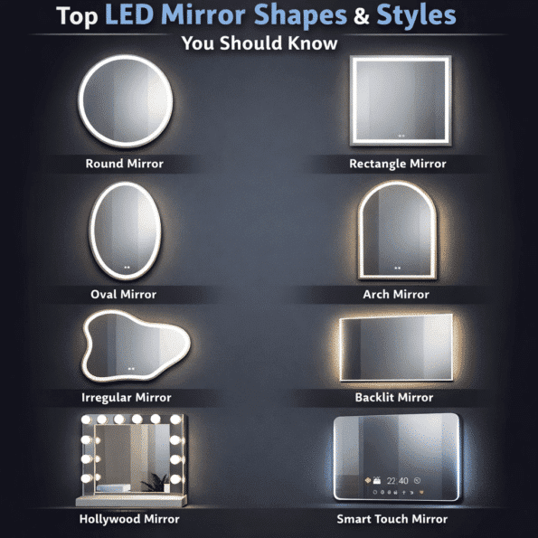 Top LED Mirror Shapes & Styles You Should Know for Modern Homes