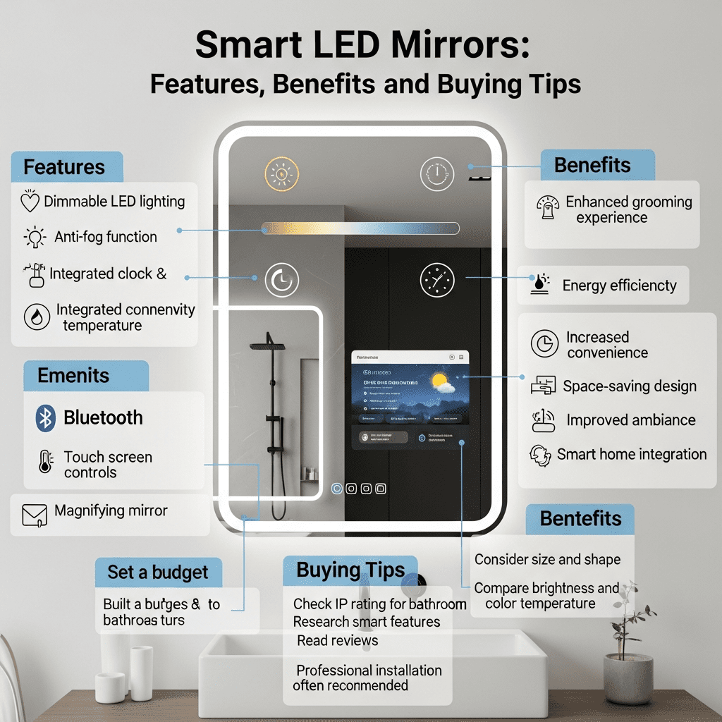 A Complete Smart LED Mirror Buying Guide for Homeowners