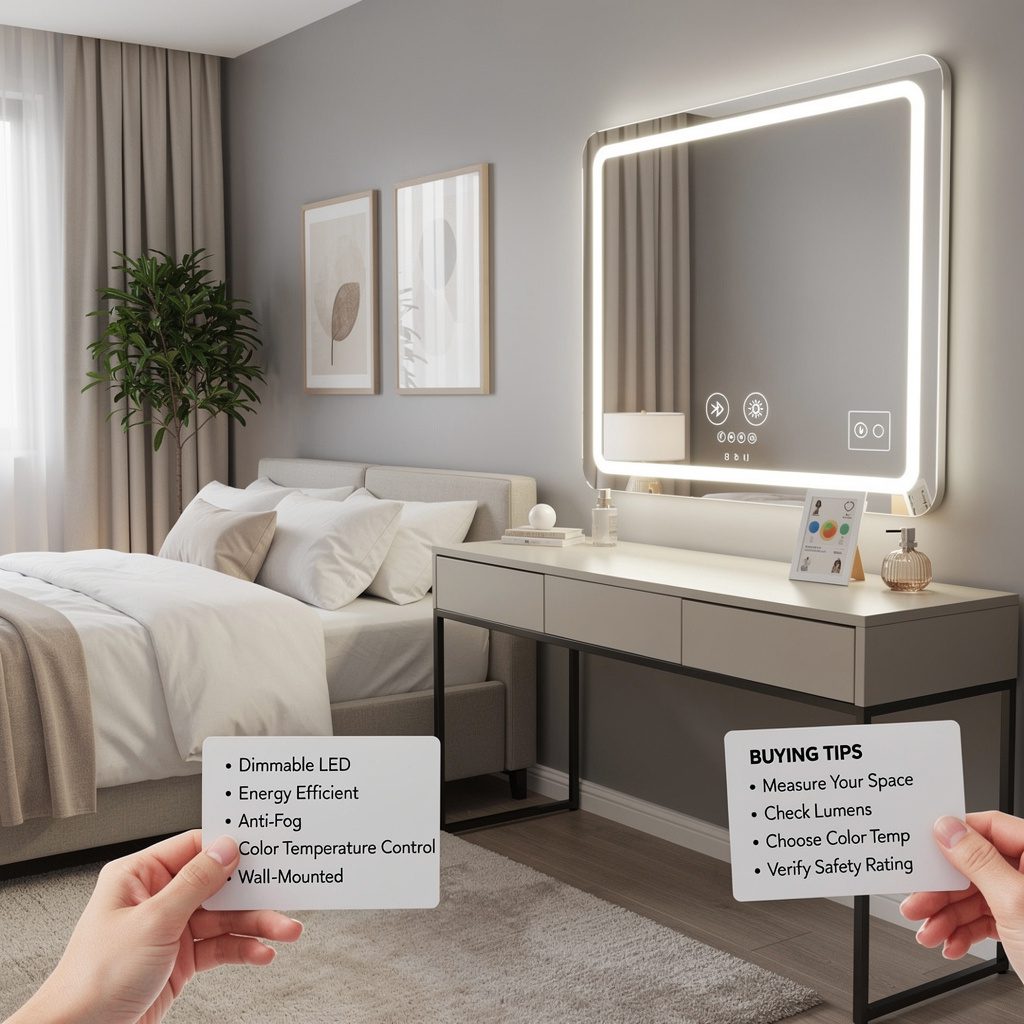 Bedroom LED Mirrors: Features, Benefits, and Buying Tips