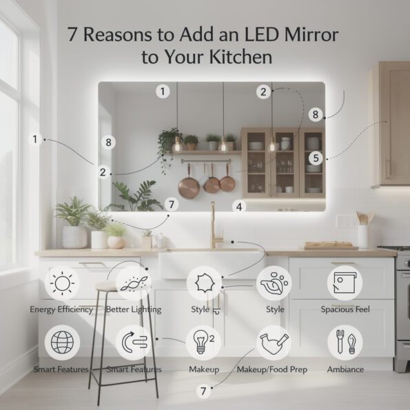 7 Reasons to Add an LED Mirror to Your Kitchen
