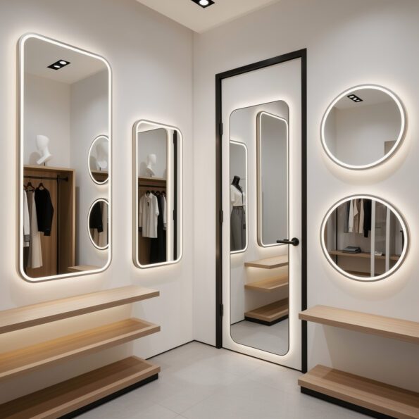 Smart small LED Mirrors for Modern Retail Spaces