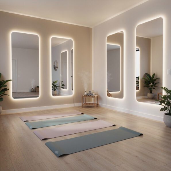 Enhancing Yoga Spaces with Elegant LED Mirror Designs