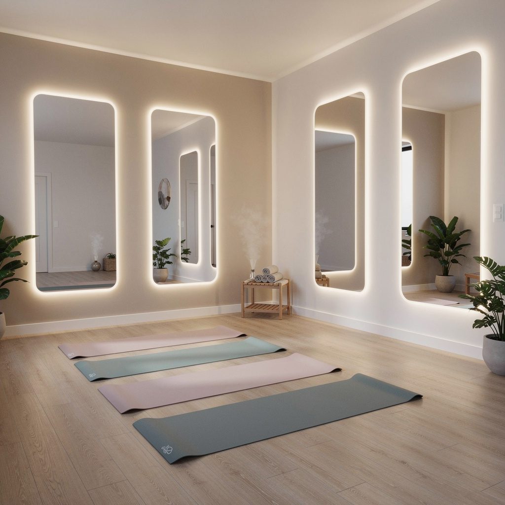 Enhancing Yoga Spaces with Elegant LED Mirror Designs