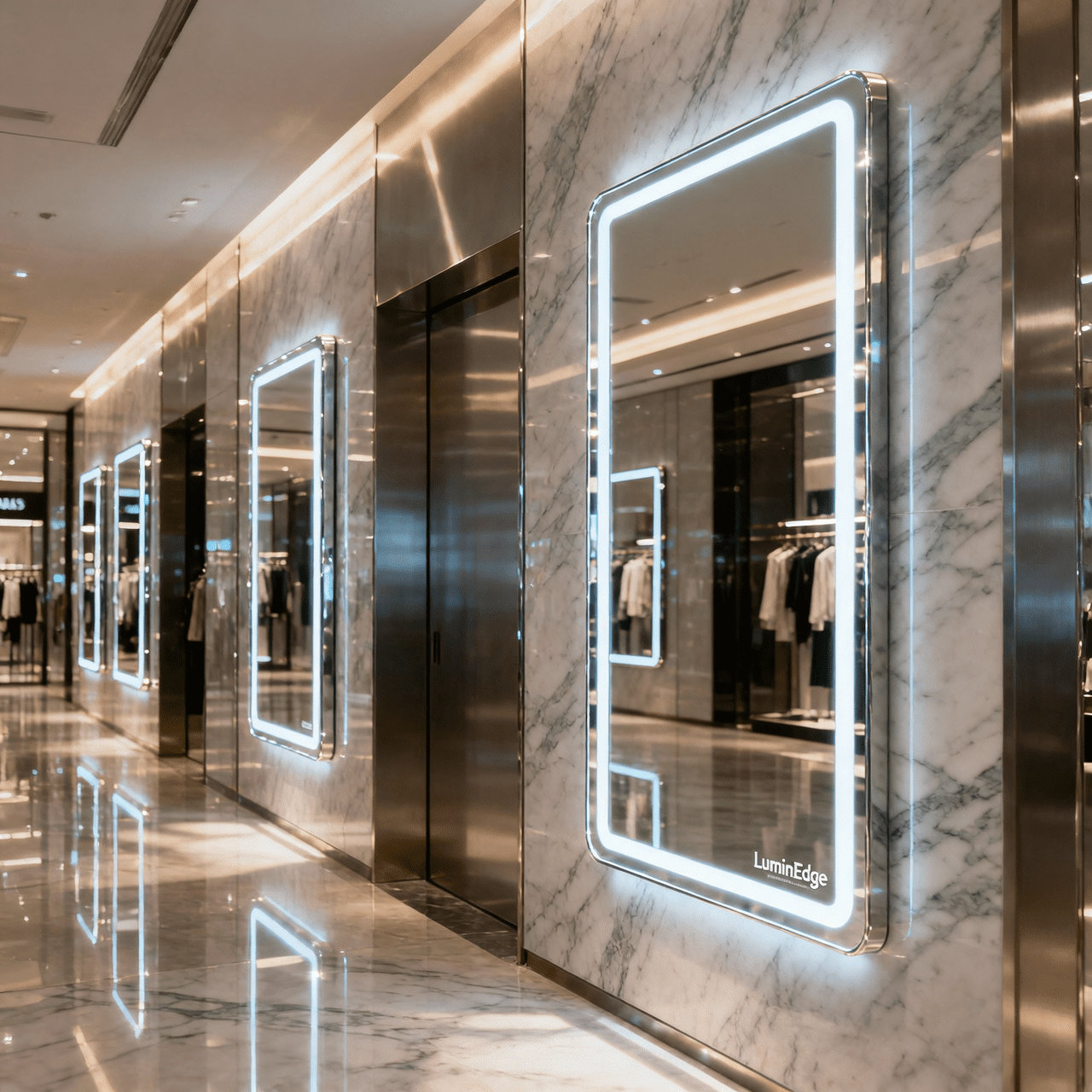 Transforming Shopping Mall Interiors with LED Mirrors