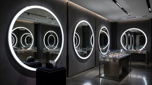 Custom LED Mirror Designs for Watch and Jewelry Stores