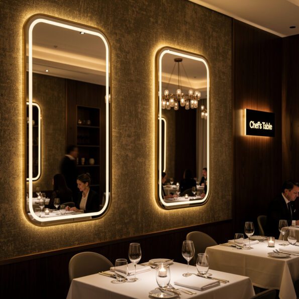 Designer LED Mirrors for Luxury Restaurant Interiors