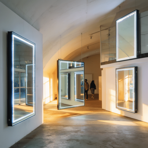 Illuminated LED Mirrors for Creative Exhibition Spaces