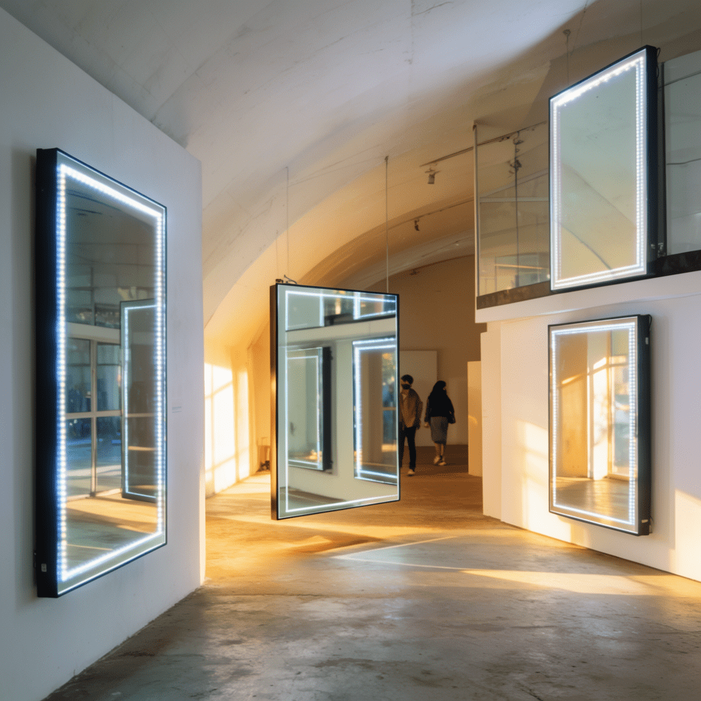 Illuminated LED Mirrors for Creative Exhibition Spaces