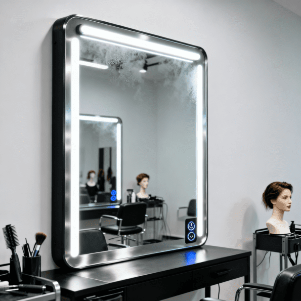 Modern Barber Shop LED Mirror Design Ideas