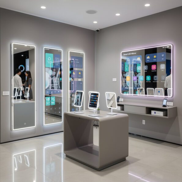 Innovative Smart LED Mirrors for Technology Showrooms