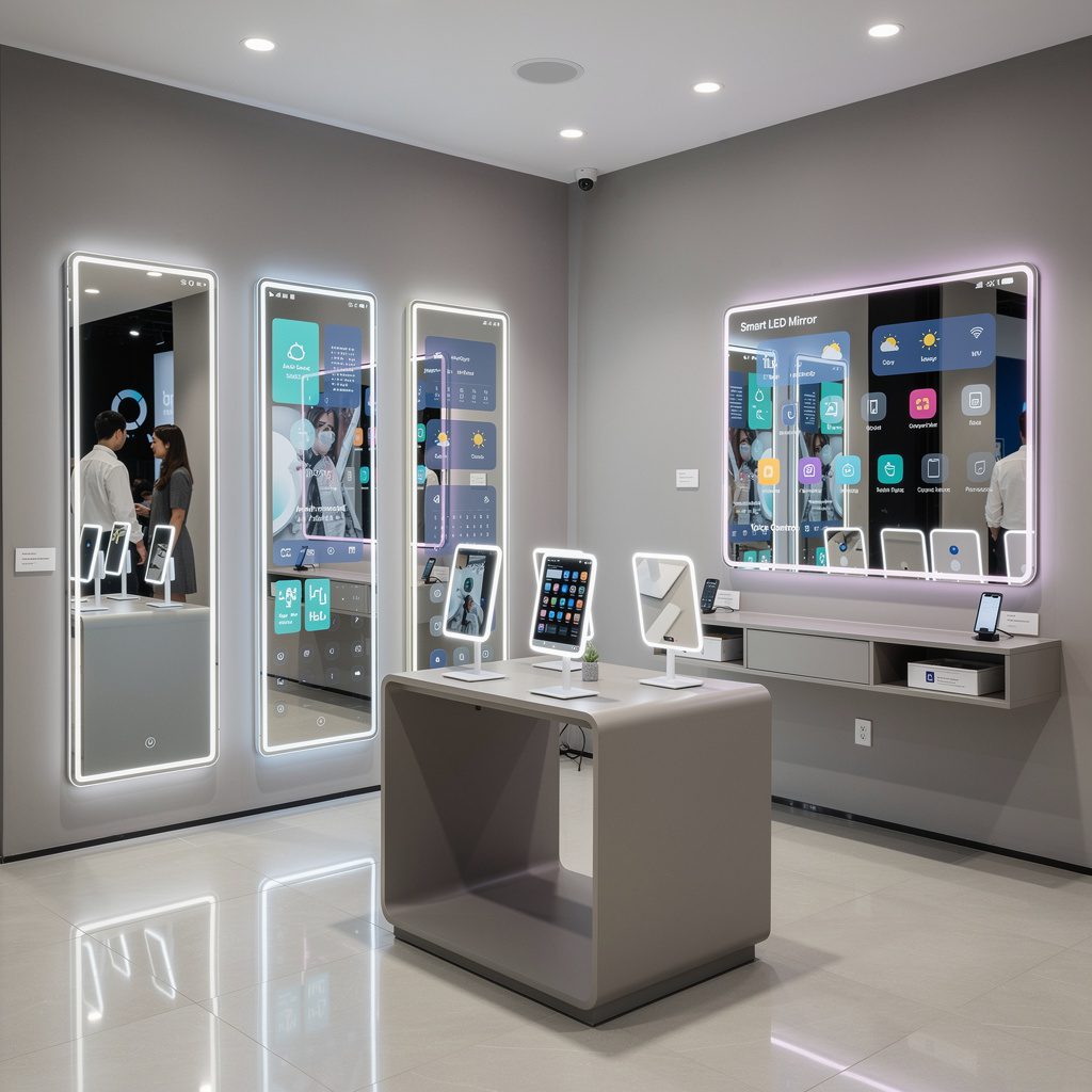 Innovative Smart LED Mirrors for Technology Showrooms