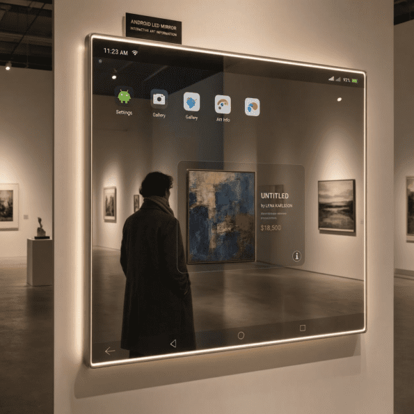 Smart Android LED Mirror for Modern Art Exhibitions