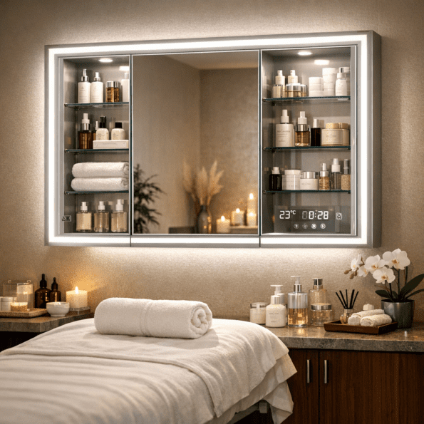 Luxury LED Mirror Cabinet for Spa-Inspired Bathroom Design