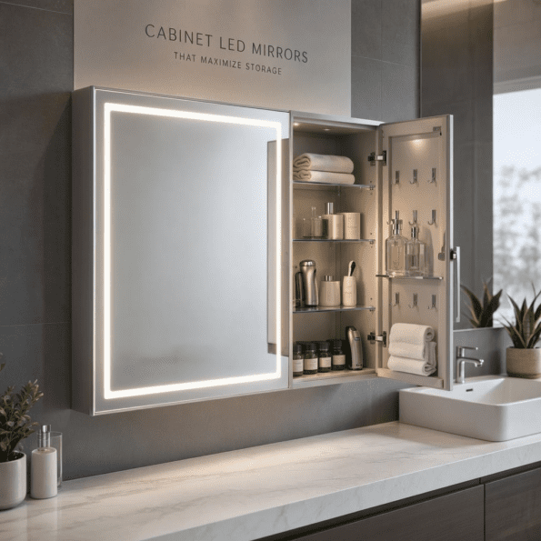 Modern LED Mirror Cabinet with Maximum Bathroom Storage