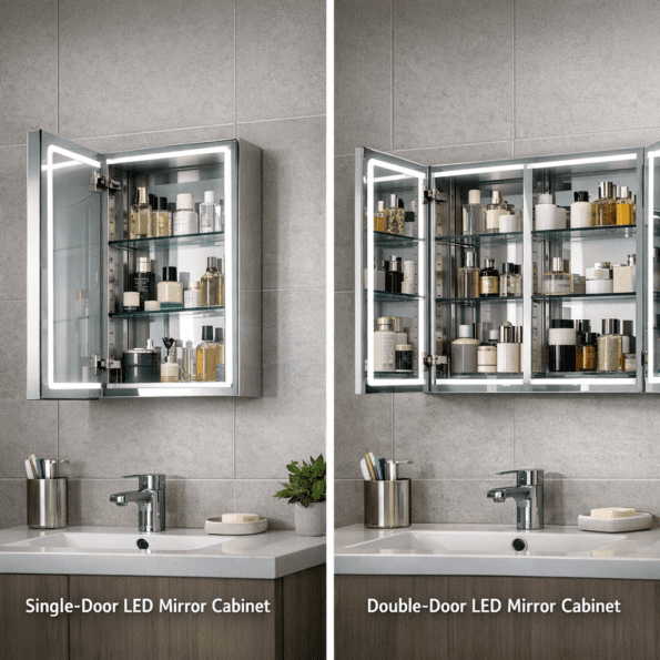 Choose the Perfect LED Mirror Cabinet: Single vs Double Door